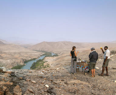 sundowner bij Serra Cafema in namibië