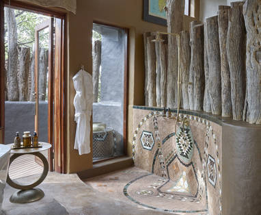 badkamer bij Pamushana lodge in Zimbabwe