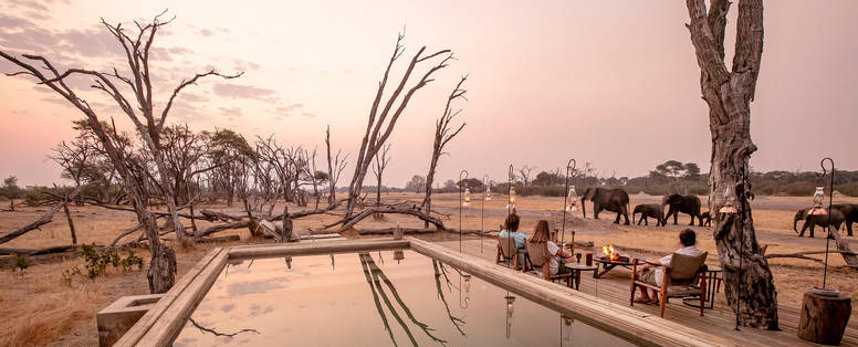 sundowner met uitzicht bij The Hide in Zimbabwe