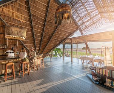 lounge bij King Lewanika in Zambia