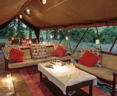  lounge bij Nkonzi Camp in zambia