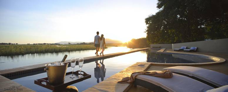 prachtig gelegen lodge aan de zambezi