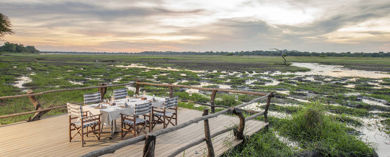 dineren bij Kafunta in Zambia