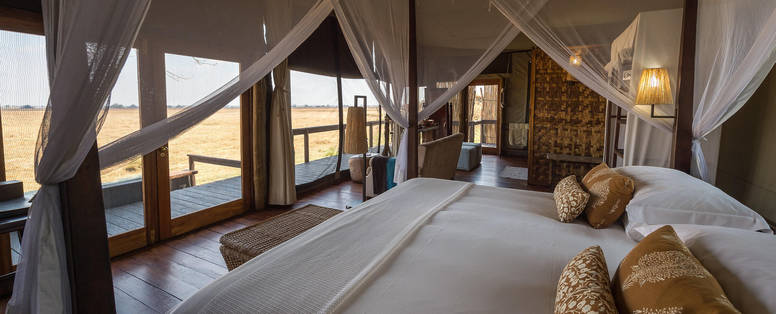 Tent inrichting bij Shumba in Zambia