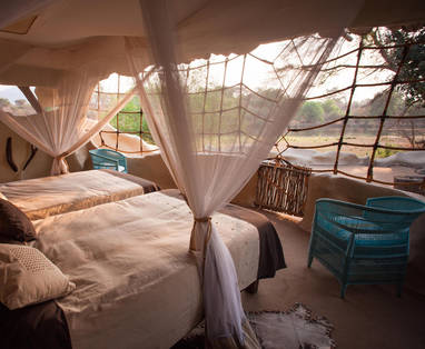 kamer bij Chongwe House in Zambia