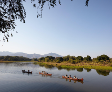 kanosafari bij Chongwe House in Zambia
