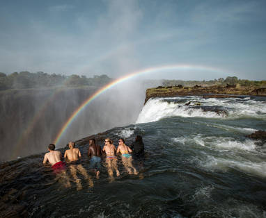 Victoria watervallen in Zambia