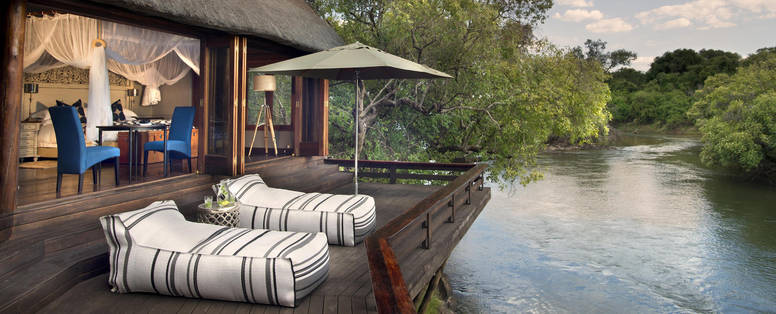 suite met uitzicht op de zambezi rivier