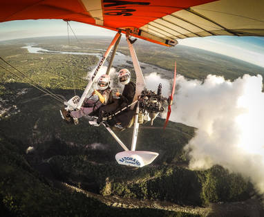 microlight vliegen boven victoria falls