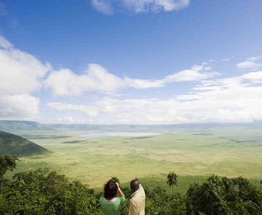 Uitzicht over de Ngorongoro krater