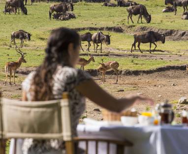 ontbijt bij Mara Bushtops in kenia