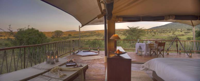 luxe tent bij Mara Bushtops in kenia
