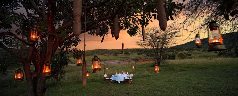 prive diner bij Mara Bushtops in kenia