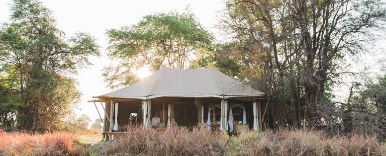 Tent bij Musekese Camp in Zambia