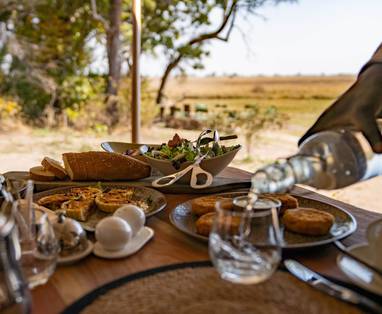culinair genieten bij Chisa Busanga Camp