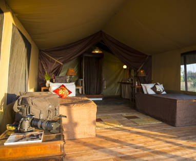 standaard tent bij Kilima Camp in Kenia