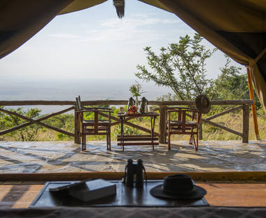 uitzicht tent bij Kilima Camp in Kenia