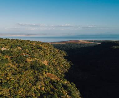 Uitzichten vanaf Great Rift Valley Escarpment in Lake Manyara NP