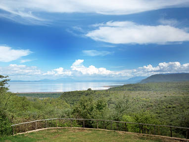 uitzicht bij Escarpment Luxury Lodge in Tanzania