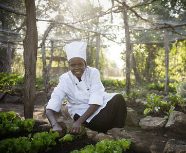 moestuin bij Ngare Serian in Kenia