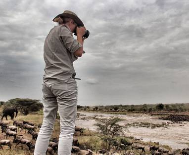 Wildebeest oversteekplaats bij Serian's Serengeti in Tanzania