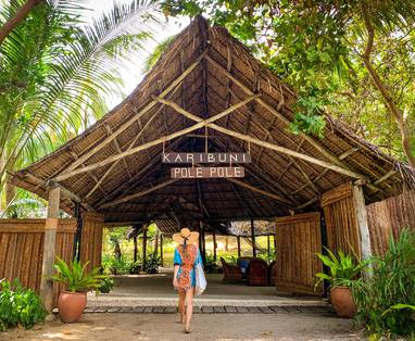 ingang bij pole pole in Tanzania