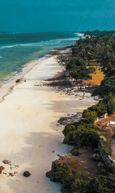 Diani Beach bij Alfajiri villas in Kenia