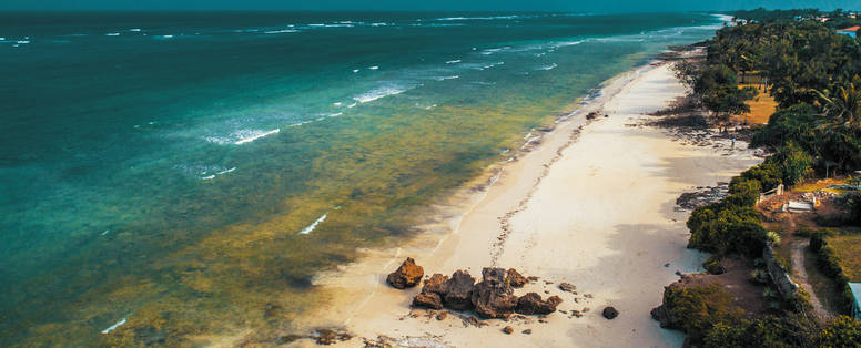 Diani Beach bij Alfajiri villas in Kenia
