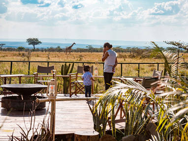 terras bij Zebra Plains Mara Camp in Kenia