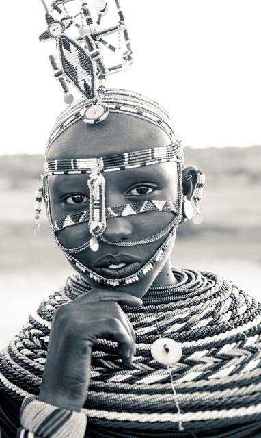 Samburu stam bij Sasaab in Kenia