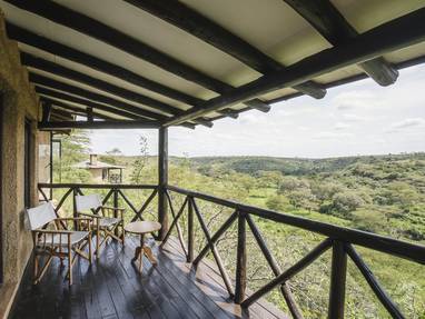 Privé veranda bij The Emakoko in Kenia