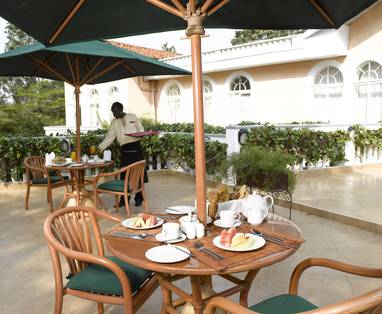 ontbijt bij House of Waine in Kenia