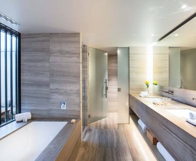 Luxury Suite Badkamer bij Saffire Freycinet in Australië
