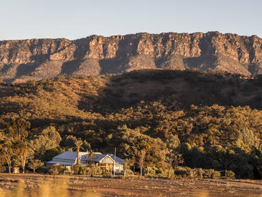 Aanzicht van Arkaba Homestead in Australië
