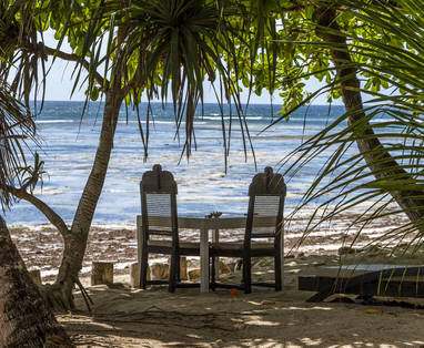 privé strand bij Msambweni Beach House in Kenia