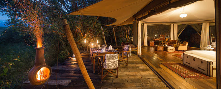 suite inrichting bij Mara Plains Camp in Kenia