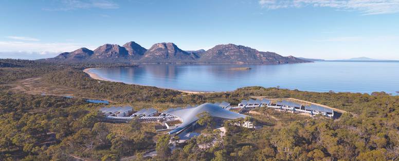 Luchtfoto Saffire Freycinet in Australië