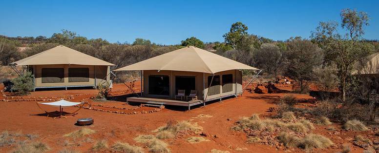 Glamping tent van Kings Canyon Resort in Australië
