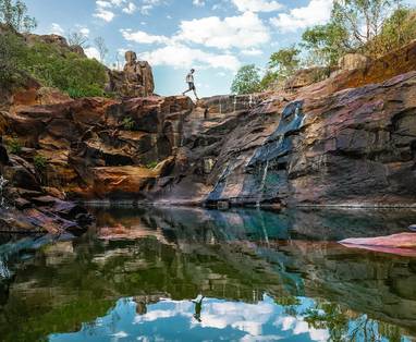 Wandelen in de omgeving van Cooinda Lodge in Australië