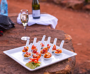 Voorgerechten bij Kings Canyon Resort in Australië