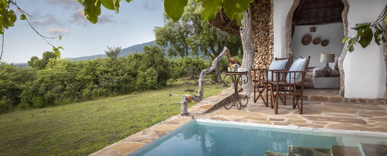 Banda plungepool bij Beho Beho in Tanzania