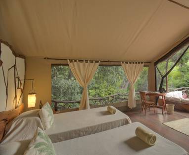 Sarara Camp, binnenkant hut