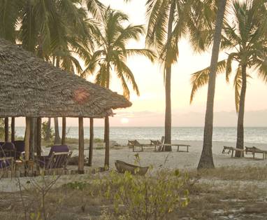 Gemeenschappelijke ruimte van Fanjove Island in Tanzania