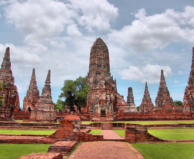 Historical park IuDia on the River in Ayuthaya, Thailand