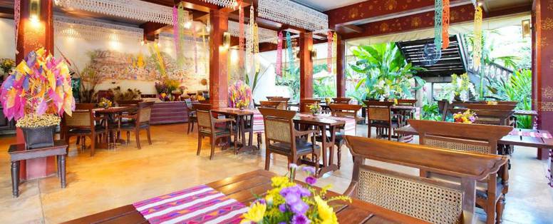 Restaurant bij Yaang Come Village bij Chiang Mai, Thailand