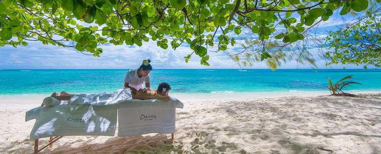 Rustgevende massages in de prachtige omgeving van Denis Island Lodge, Seychellen
