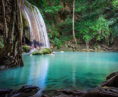 Erawan waterval in Kanchanaburi, Thailand
