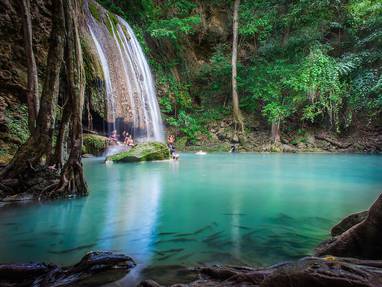 Erawan waterval in Kanchanaburi, Thailand