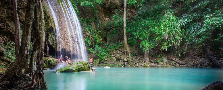 Erawan waterval in Kanchanaburi, Thailand