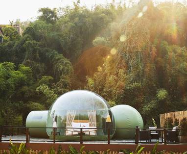 Bubble Suite bij het Anantara Golden Triangle Elephant Camp & Resort in Chaing Rai, Thailand